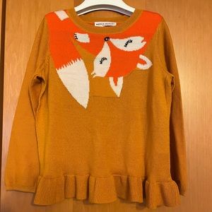 Sonia Rykiel Little Girls Foxy Sweater In Honey Size 6 NWT.